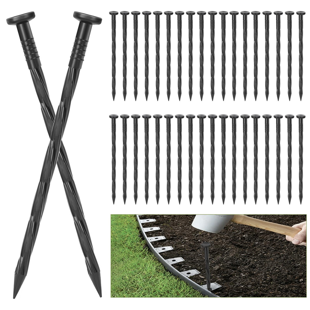 Sissinda 100 Pack Landscape Edging Spikes, 8 inch length