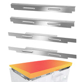 Sivsis Wind Guards for 36" Griddles, silver stainless steel front view
