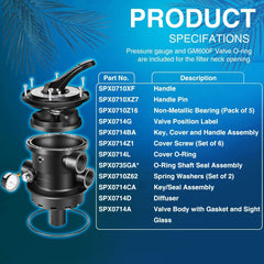 sixcow SP0714T valve package including O-Ring and pressure gauge