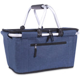SIYUAN 27L collapsible picnic basket blue front view