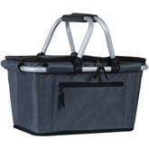 SIYUAN Collapsible Picnic Basket Dark Grey front view
