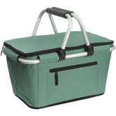 SIYUAN Collapsible Picnic Basket front view in green