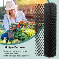 SKWIRRLE Chicken Plastic Wire Fencing Mesh installed in a garden