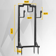 Skycarper Garden Hose Reel Holder side view showcasing the four-foot design