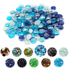Skyflame 10-pound blended fire glass beads in cobalt blue and crystal ice