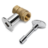 Skyflame 3/4 Inch Straight Gas Key Valve Kit in polished chrome