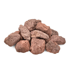 Skyflame 3"-5" red lava rocks for fire pit, front view
