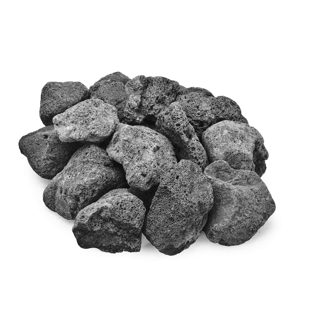 Skyflame large lava rocks in a 10 lbs bag, black colour, 3 to 5 inches