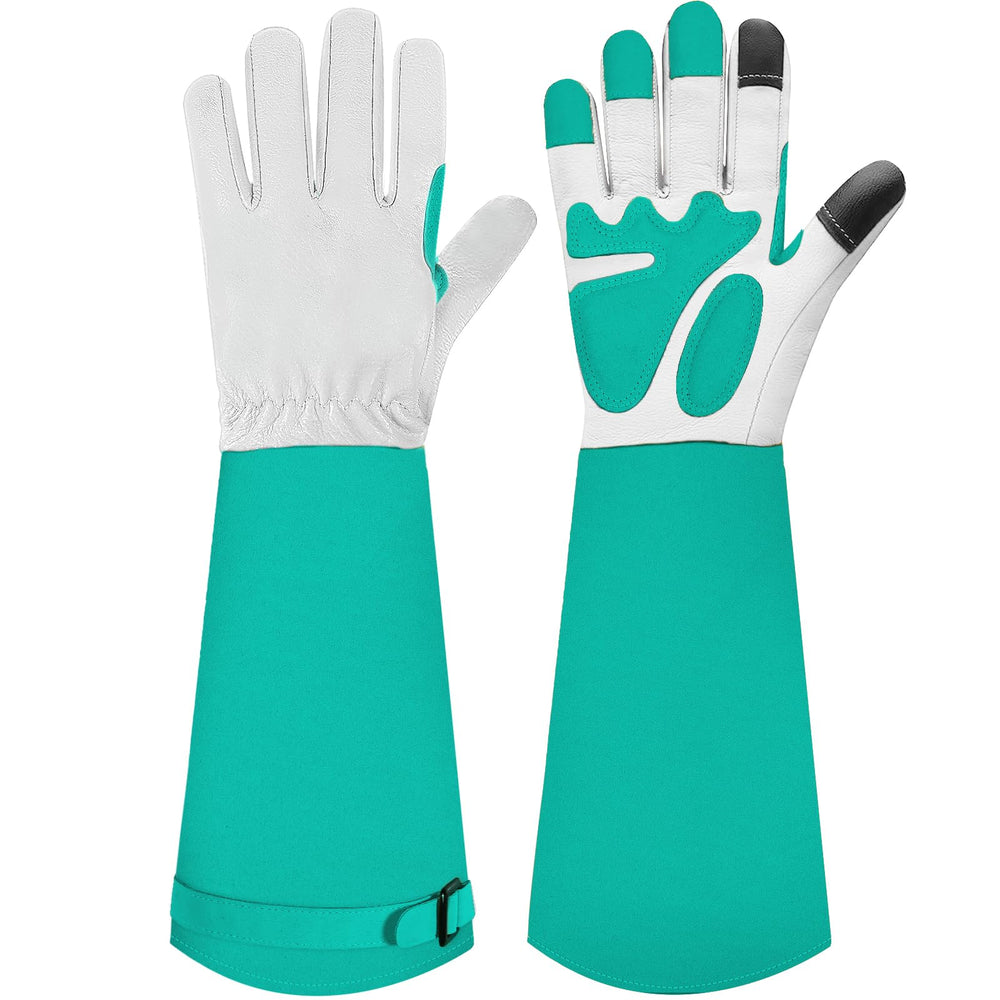 SLARMOR Gardening Gloves front view in bright green