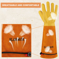 SLARMOR Gardening Gloves worn during pruning roses