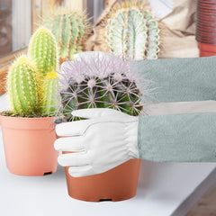SLARMOR Long Gardening Gloves in use while pruning roses