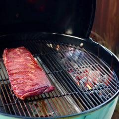 Slow 'N Sear XL Insert installed in a 26 inch kettle grill