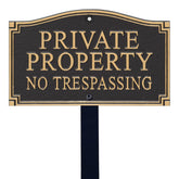 SmartSign Private Property No Trespassing plaque front view