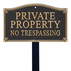 SmartSign Private Property No Trespassing plaque front view