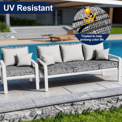 Smiry Cushion Cover fitting various outdoor furniture shapes