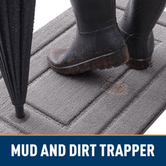 Smiry Dog Door Mat showing absorbent surface