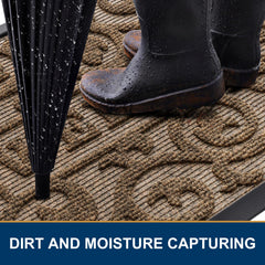 Smiry doormat non-slip rubber backing close-up