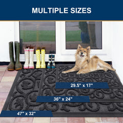 Smiry doormat showing deep grooves for dirt absorption