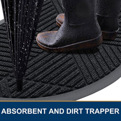 Smiry doormat showing non-slip rubber backing