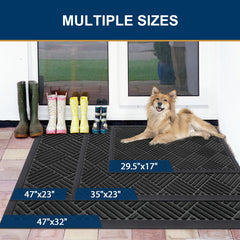 Smiry doormat showing textured surface for dirt capture