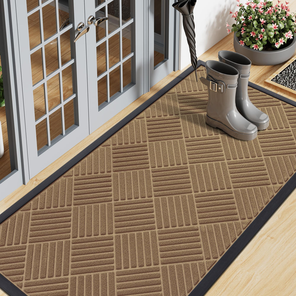 Smiry Front Door Mat 59x23 inch coffee colour front view