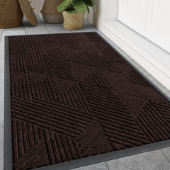 Smiry Front Door Mat 59x40 dark brown front view
