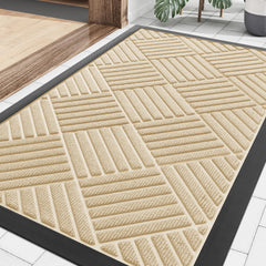 Smiry Front Door Mat beige colour front view
