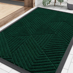 Smiry Front Door Mat deep green front view