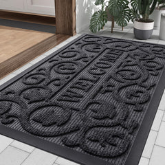 Smiry Front Door Mat Grey front view