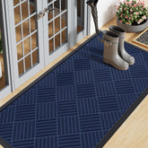 Smiry Front Door Mat Navy Blue 47x23 inch front view