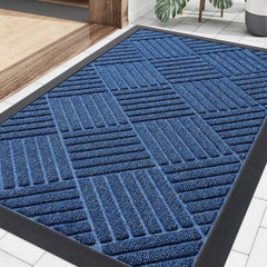 Smiry Front Door Mat Ocean Blue front view