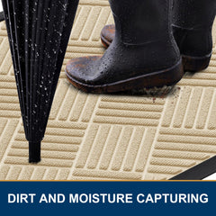 Smiry Front Door Mat rubber backing close-up