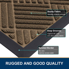 Smiry Front Door Mat side view with beveled edges