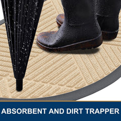Smiry Half Circle Door Mat in an outdoor setting