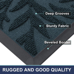 Smiry Leaf Doormat low-profile edge view