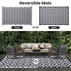 Smiry Outdoor Rug 8x10 ft close-up showing woven texture