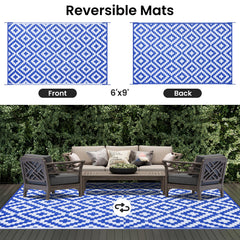 Smiry Outdoor Rug rolled up with carrying bag