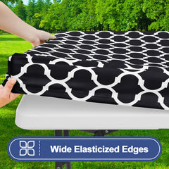 Smiry picnic table cover fit on a 72x30 inch table outdoors