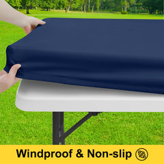 Smiry picnic table cover set packaging with drawstring bag