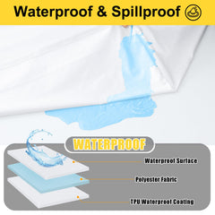 Smiry picnic table cover set packed in a drawstring bag