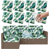 Smiry waterproof patio cushion cover, green, front view