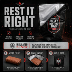 Smoker Chef Meat Resting Bag 21-inch black insulated blanket packaging