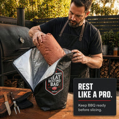 Smoker Chef Meat Resting Bag 21-inch black insulated blanket side view
