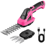 SnapFresh Cordless Hedge Trimmer side view with pink colour