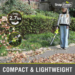 SnapFresh leaf blower with detachable tube for targeted cleaning