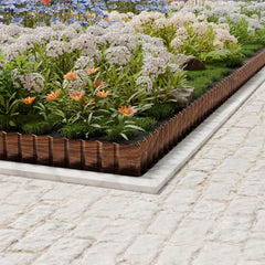 SnugNiture garden edging detail showing corrugated design