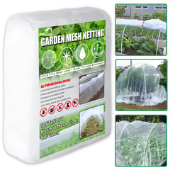 SnugNiture Garden Netting 10x50FT white ultra-fine mesh front view