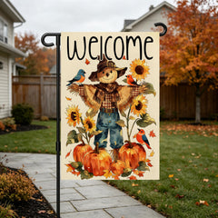 Snungee Fall Garden Flag double-sided design showcasing autumn scene
