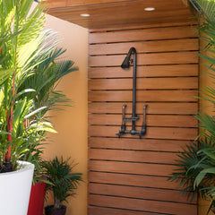 Soap dish included with Homewerks Outdoor Shower Kit