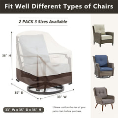 Sobana patio chair cover beige side view